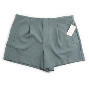 NEW A NEW DAY Turquoise Stretch Midi Shorts high rise size 16